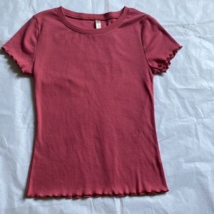 Pink/orange ribbed t-shirt